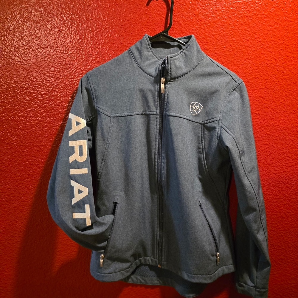 Ariat Denim-Blue Zip Front Softshell Jacket